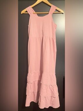 Girls' Pink Tiered Sundress